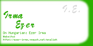 irma ezer business card